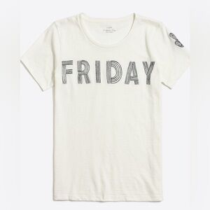 J.Crew Embroidered Friday Collector Tee size 2XL NWT